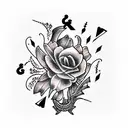 cards and guns tattoo design idea