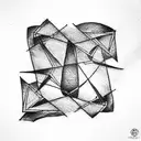 square and triangle tattoo design idea