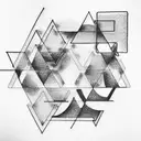 square and triangle tattoo design idea