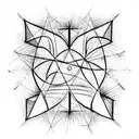 square and triangle tattoo design idea