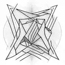 square and triangle tattoo design idea