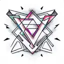 square and triangle tattoo design idea