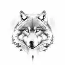 full moon alpha wolf with pack tattoo design idea