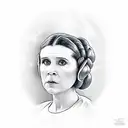 princess Leia tattoo design idea