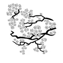 Cherry blossom tree intertwined with a dragon tattoo design idea