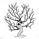 Cherry blossom tree intertwined with a dragon tattoo design idea