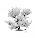 Cherry blossom tree intertwined with a dragon tattoo design idea