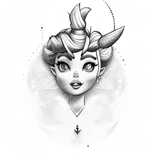 Tinker Bell tattoo design idea