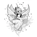 Tinker Bell In the legendary environment tattoo design idea