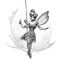 Tinker Bell In the legendary environment tattoo design idea