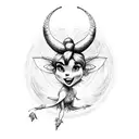 Tinker Bell In the legendary environment tattoo design idea