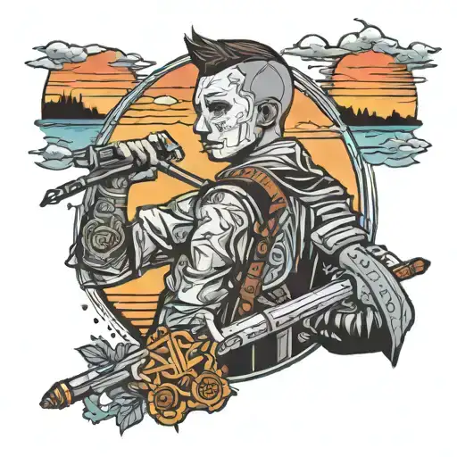 twenty one pilots inspired tyler joesph looking out like in paladin strait music video out into the sunset   tattoo design idea