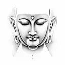daouble face buddha tattoo design idea