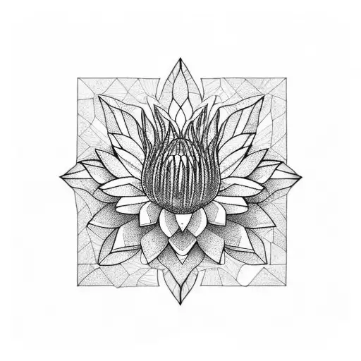 protea tattoo design idea