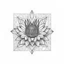 protea tattoo design idea
