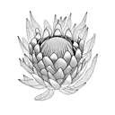 protea tattoo design idea