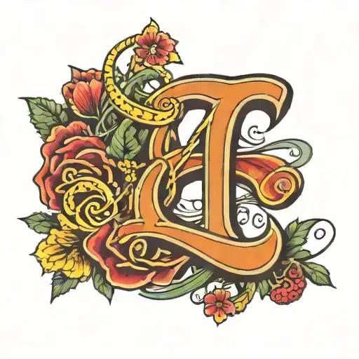 lucky script with number7 tattoo design idea