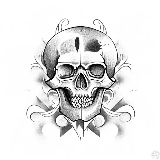 irish skull tattoo design idea
