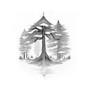 forest creek  tattoo design idea
