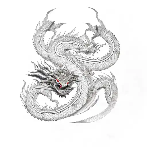 japanese dragon full body, JAPANESE VULCAN tattoo design idea
