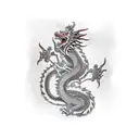  dragon full body, JAPANESE VULCAN tattoo design idea