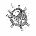 mechanical heart tattoo design idea