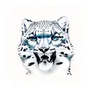 Snow leopard in suit tattoo design idea