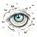 eye lines clouds rain  tattoo design idea