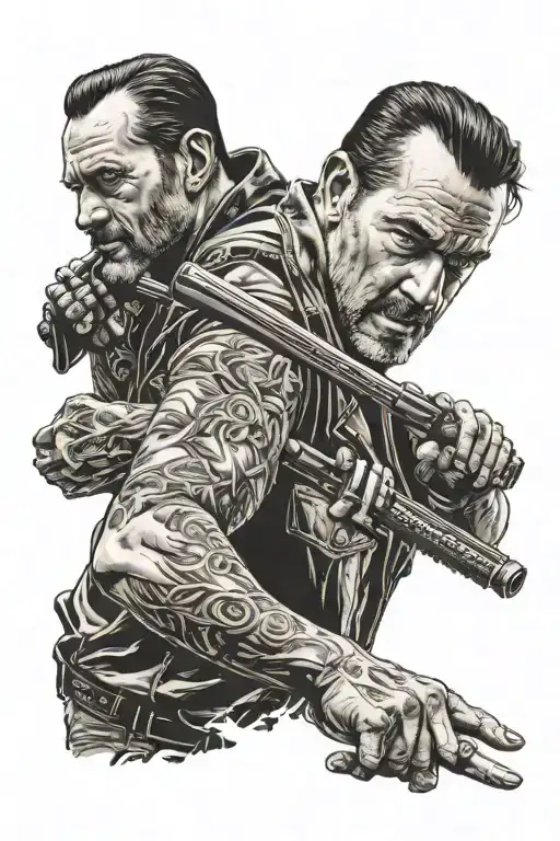 the walking dead negan tattoo design idea