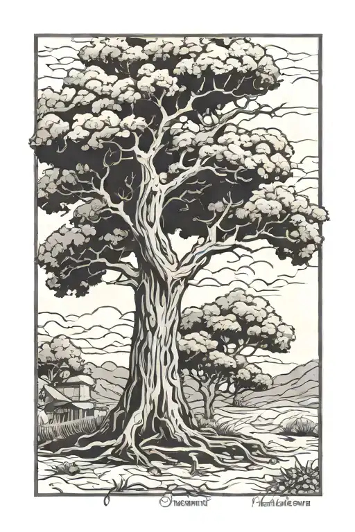 the walking dead tree tattoo design idea