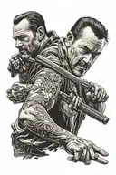 the walking dead negan tattoo design idea