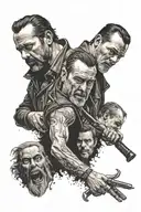 the walking dead negan tattoo design idea