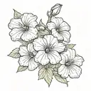 petunia flowers tattoo design idea