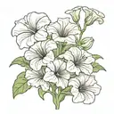 petunia flowers tattoo design idea