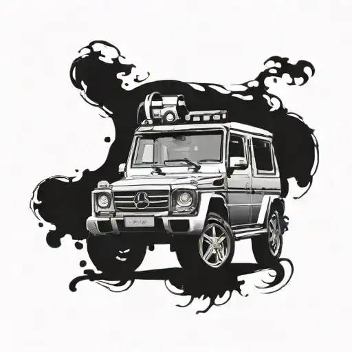 Mercedes Benz G class tatoo tattoo design idea