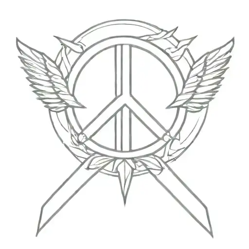 peace sign Gemini zodiac sign intertwined symbolizing the client's love tattoo design idea