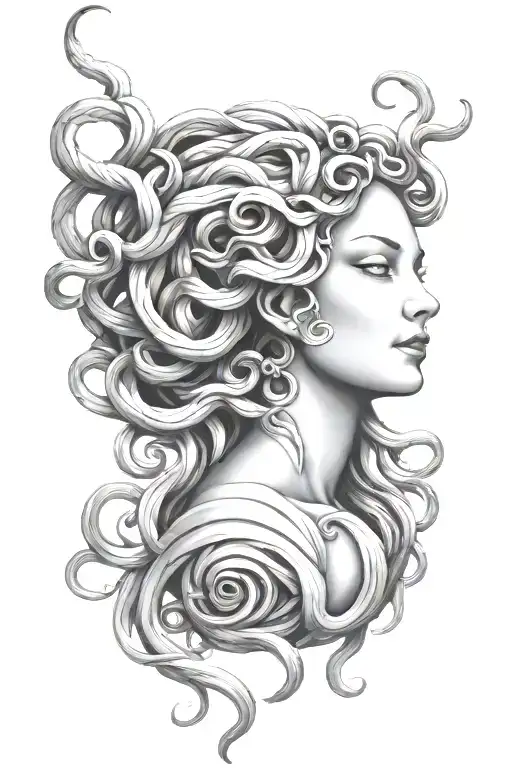 Medusa head tattoo design idea