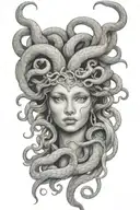 Medusa head tattoo design idea