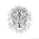 A clock face with intricate gears and timepieces surrounding a majestic lion tattoo design idea