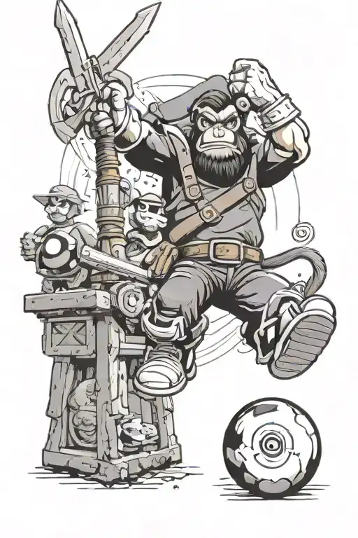 Zelda, Mario, 8 ball, Donkey Kong, Buster Sword, Gannondolf, Mega Man, Sith,  tattoo design idea