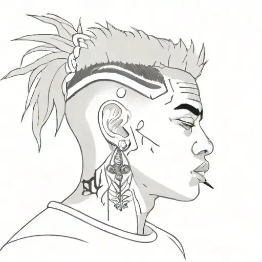 xxxtentacion face tattoo tattoo design idea