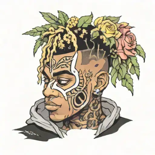xxxtentacion face tattoo tattoo design idea
