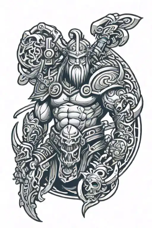 ragnarok themed tattoo tattoo design idea