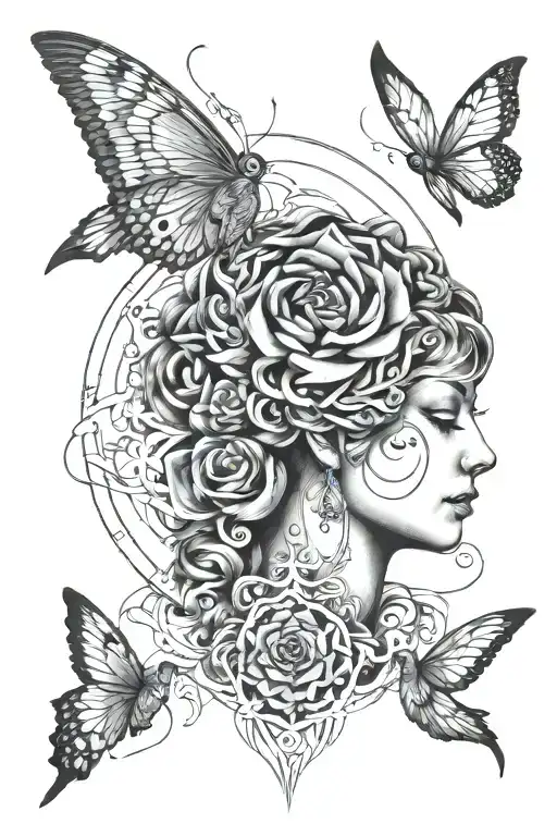 interconnection and spirit of the mind, body and soul  tattoo design idea