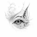 best quality, masterpiece, illustration, ultra-detailed, beautiful detailed eyes,Extremely detailed background tattoo design idea