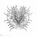 Aztec Chicano Dragon tattoo design idea