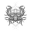 Scorpion with medina last name  tattoo design idea