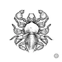 Scorpion with medina last name  tattoo design idea