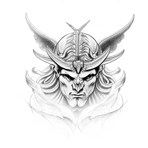 angel devil taurus tattoo design idea