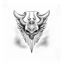 angel devil taurus tattoo design idea